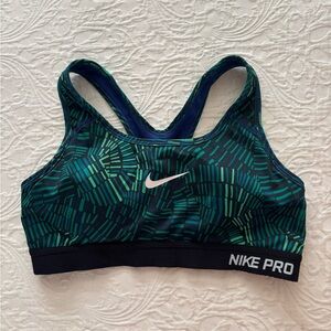 Nike Pro Printed Multi-Colored Sports Bra Size Small